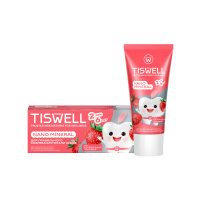 Tiswell Зубная паста детская реминерализующая Клубничный пломбир 2-6 лет 60 г