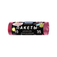 Homex Пакеты для мусора Очень Стильные Розовые с завязками 35 л 10 шт
