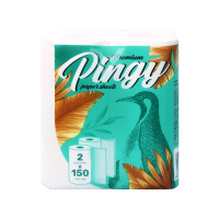 Pingy Бумажное полотенце кухонное двухслойное белое 20x10 см 15м 2 шт