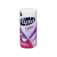 Papia Бумажное полотенце Deluxe четырехслойное белое с тиснением 1 рулон