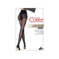 Conte Колготки фантазийные Elegant Line Slim 40den Nero р. 4-L