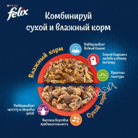Felix Корм сухой для кошек Двойная вкуснятина с мясом 200 гр
