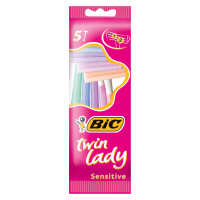 BIC Бритвенный станок одноразовый Twin Lady 2 лезвия 5 шт