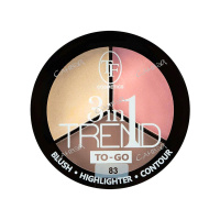 TF Cosmetics Палетка для контуринга лица Trend To-Go 3в1 тон 83 холодный розовый
