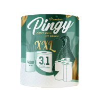 Pingy полотенце бумажное кухон. 2-х слойн. 22,5*10см/40м (XXL) белое с тиснением 1рул. п/э / 20шт /