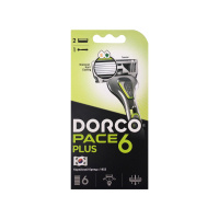 Dorco Бритвенный станок многоразовый Pace6 Plus + Сменные кассеты для бритья 2 шт