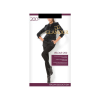Glamour Женские колготки из микрофибры Velour 200 den Nero размер S