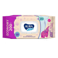 Aura Влажные салфетки для детей для чувствительной кожи Ultra Comfort 200 шт