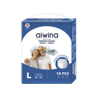 Aiwina Подгузники-трусики для взрослых на резинке Premium р. L (80х71 см) 10 шт