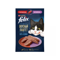 Felix Корм влажный для кошек Вкусный паштет со вкусом говядины и ягненка 75 г