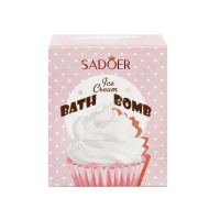 OBO Sadoer Ice cream красно-белая средство д/ванны бомбочка 100гр. 1шт / 144шт / SD13218 / 813218