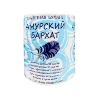 NEW! Амурский бархат бумага туалетная 1-слойн. серая с перфор. 1шт п/э / 48шт / 902116