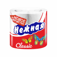 Нежная Туалетная бумага двухслойная 4 шт